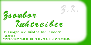 zsombor kuhtreiber business card